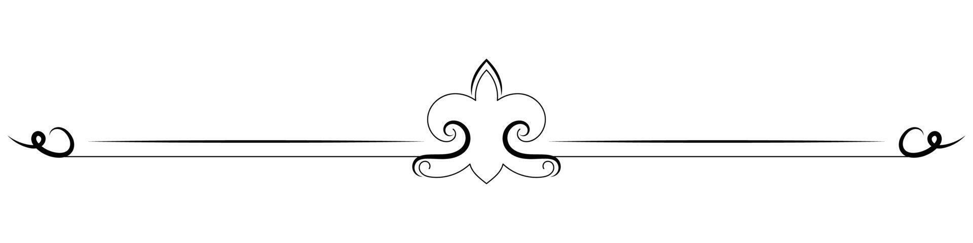 Vintage lines. Decorative elements. Border flower collection. vector
