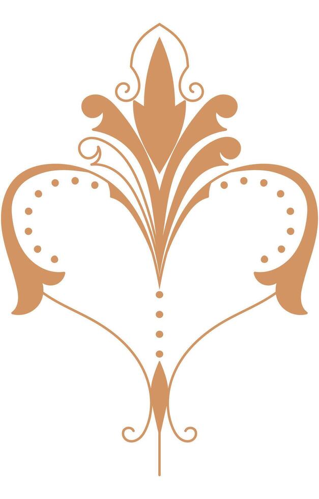 ornaments vintage simple golden lines for decoration Baroque Element vector