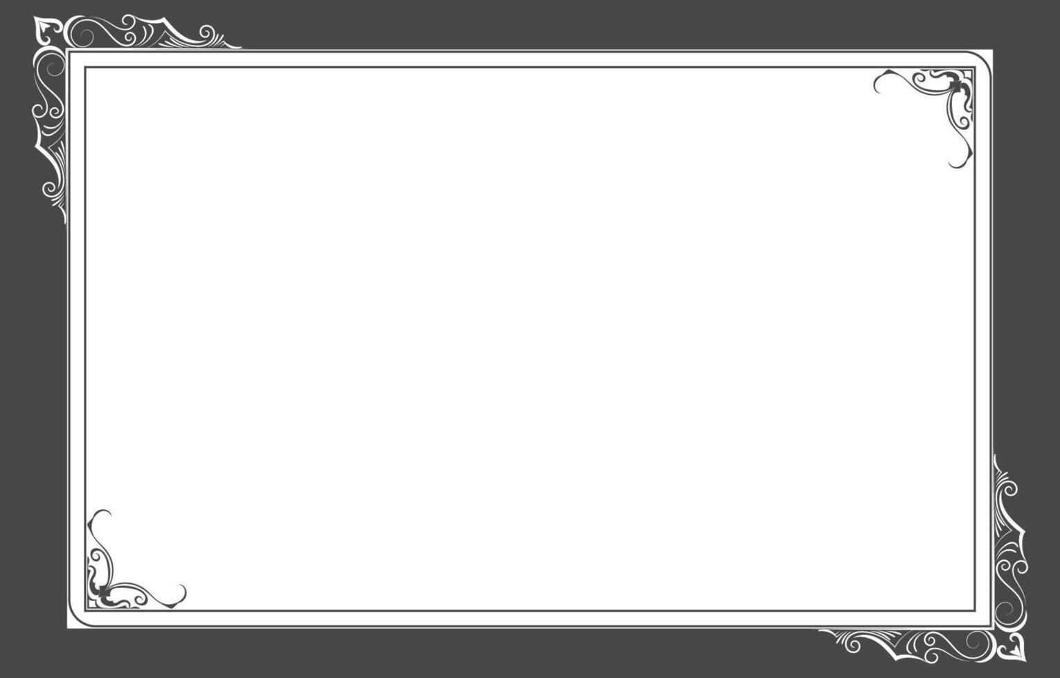 Black frame for name tag Vintage line prayer frame pattern for decoration. vector