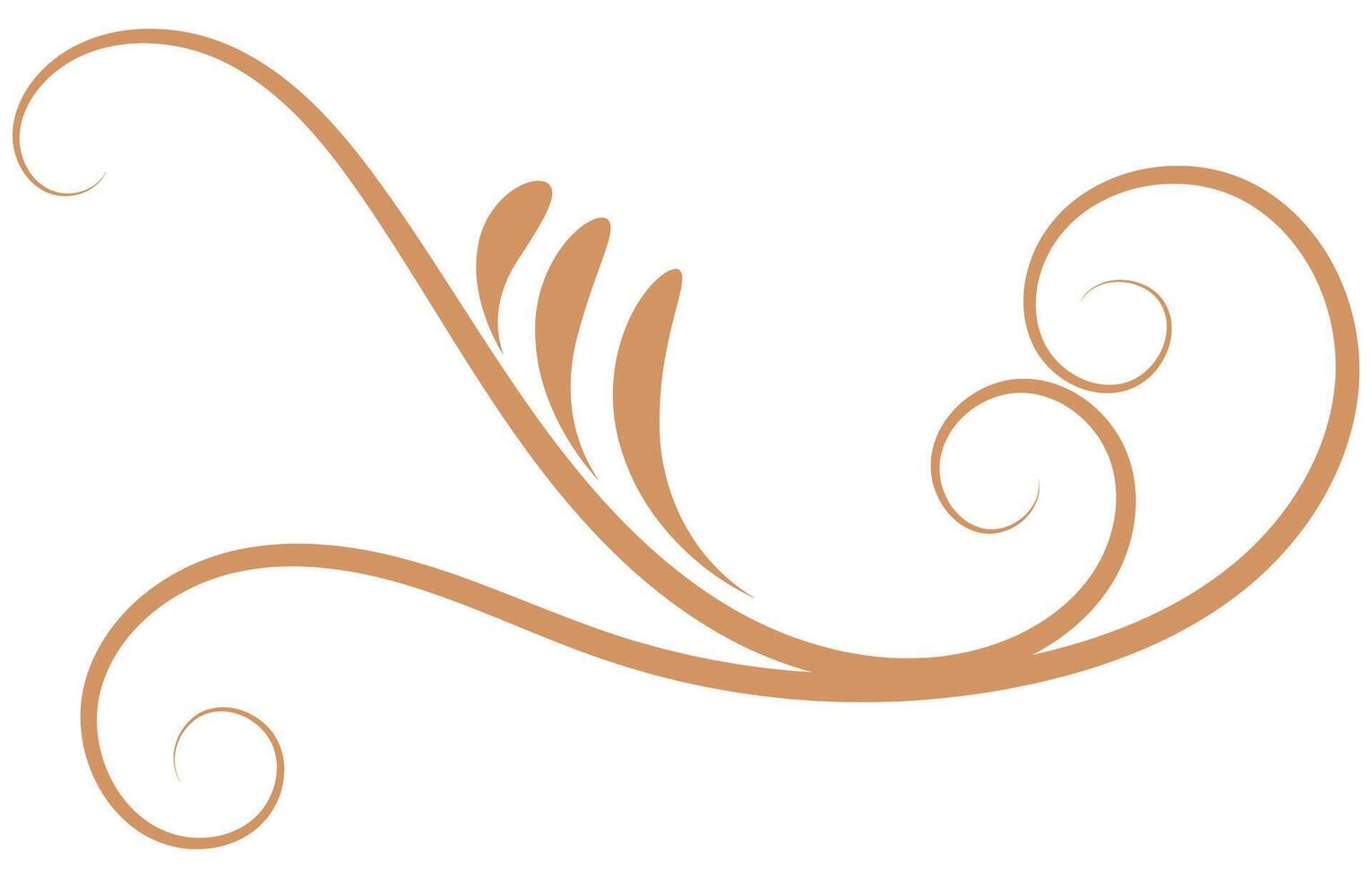ornaments vintage simple golden lines for decoration Baroque Element vector