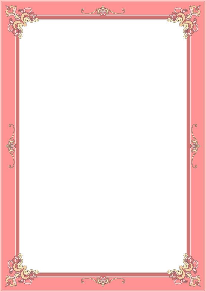 Decorative pattern frame with floral ornaments for cards and invitations vector