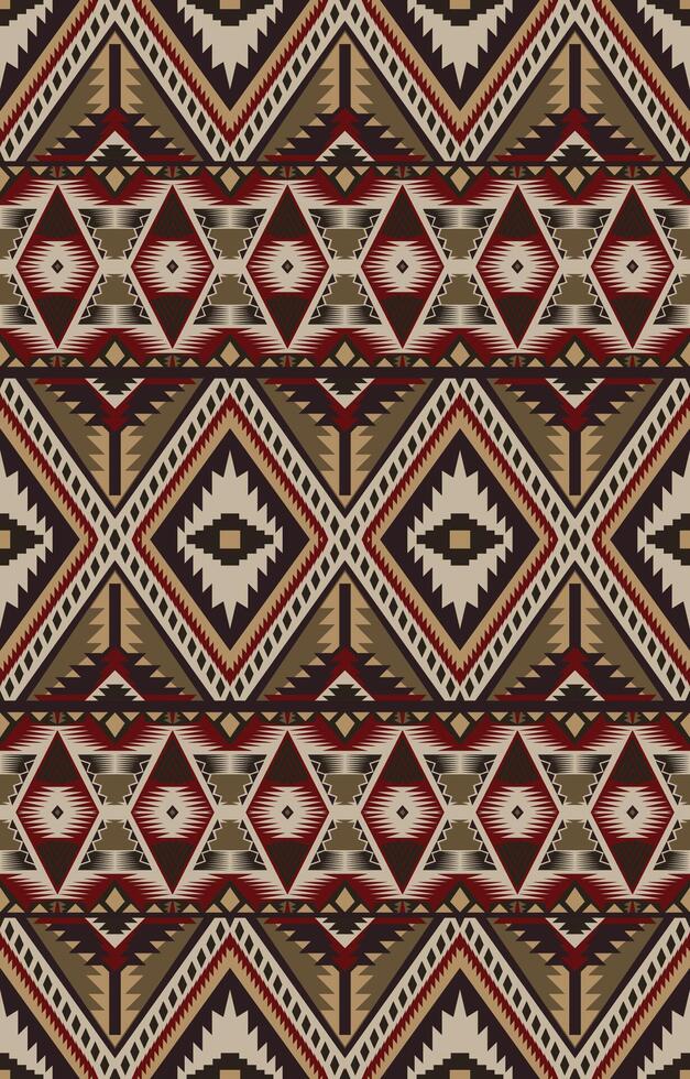 navajo tribal vector sin costura modelo. nativo americano ornamento. étnico sur occidental decoración estilo. boho geométrico ornamento. vector sin costura modelo. mexicano frazada, alfombra. tejido alfombra