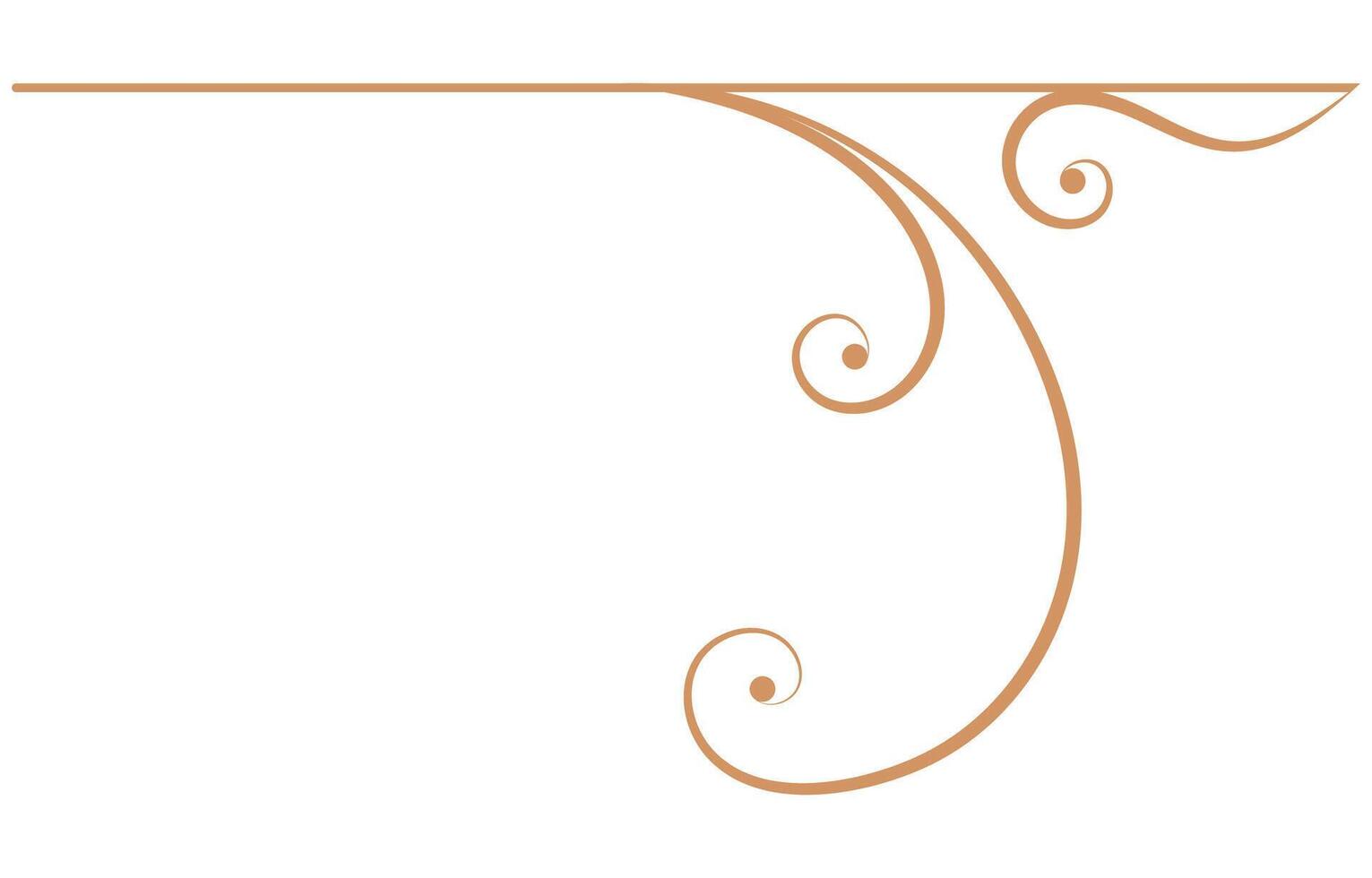 adornos Clásico sencillo dorado líneas para decoración barroco elemento vector