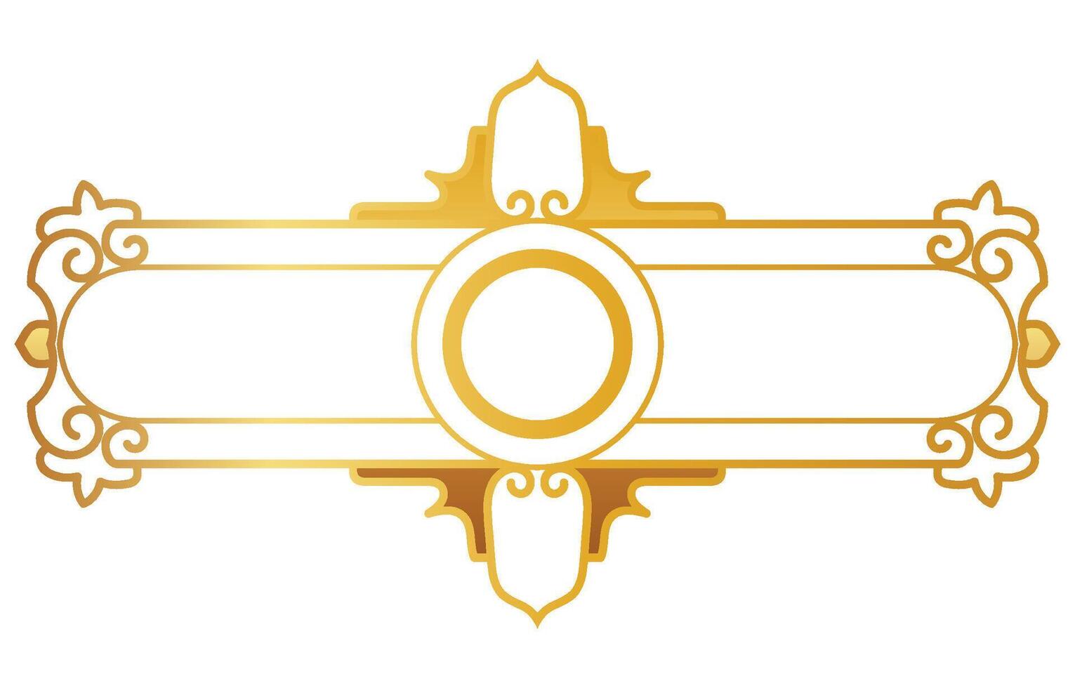 dividido Arte deco elementos y oro encabezamiento recopilación. Arte deco página divisor Clásico oro frontera y divisor, retro encabezamiento gráfico elemento. vector