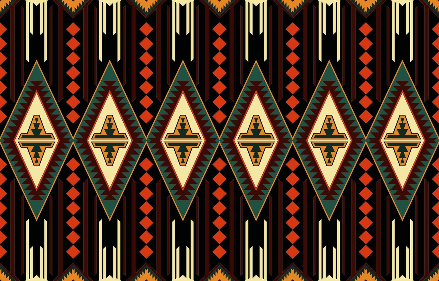 Aztec, Navajo geometric seamless pattern. Native American Southwest print. Ethnic design wallpaper, fabric, cover, textile, rug, blanket. vector