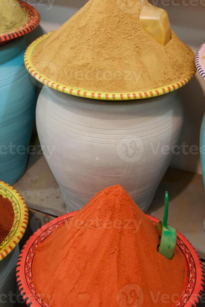 especias a el mercado marrakech, Marruecos foto