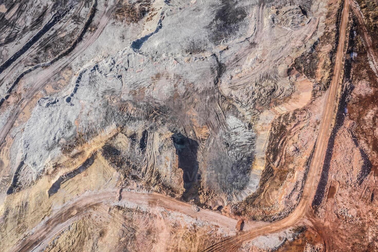 Open pit mine - aerial view photo