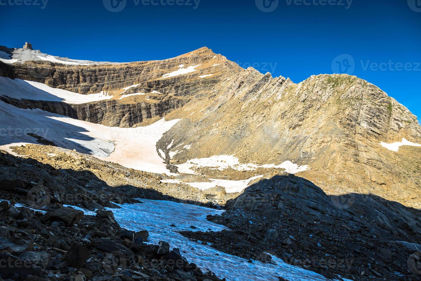 Glacier in the Cirque de Gavarnie in the central Pyrenees - France photo