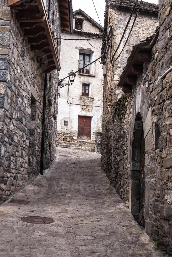 The medieval village of Torla in Spain pyrinees of Aragon photo