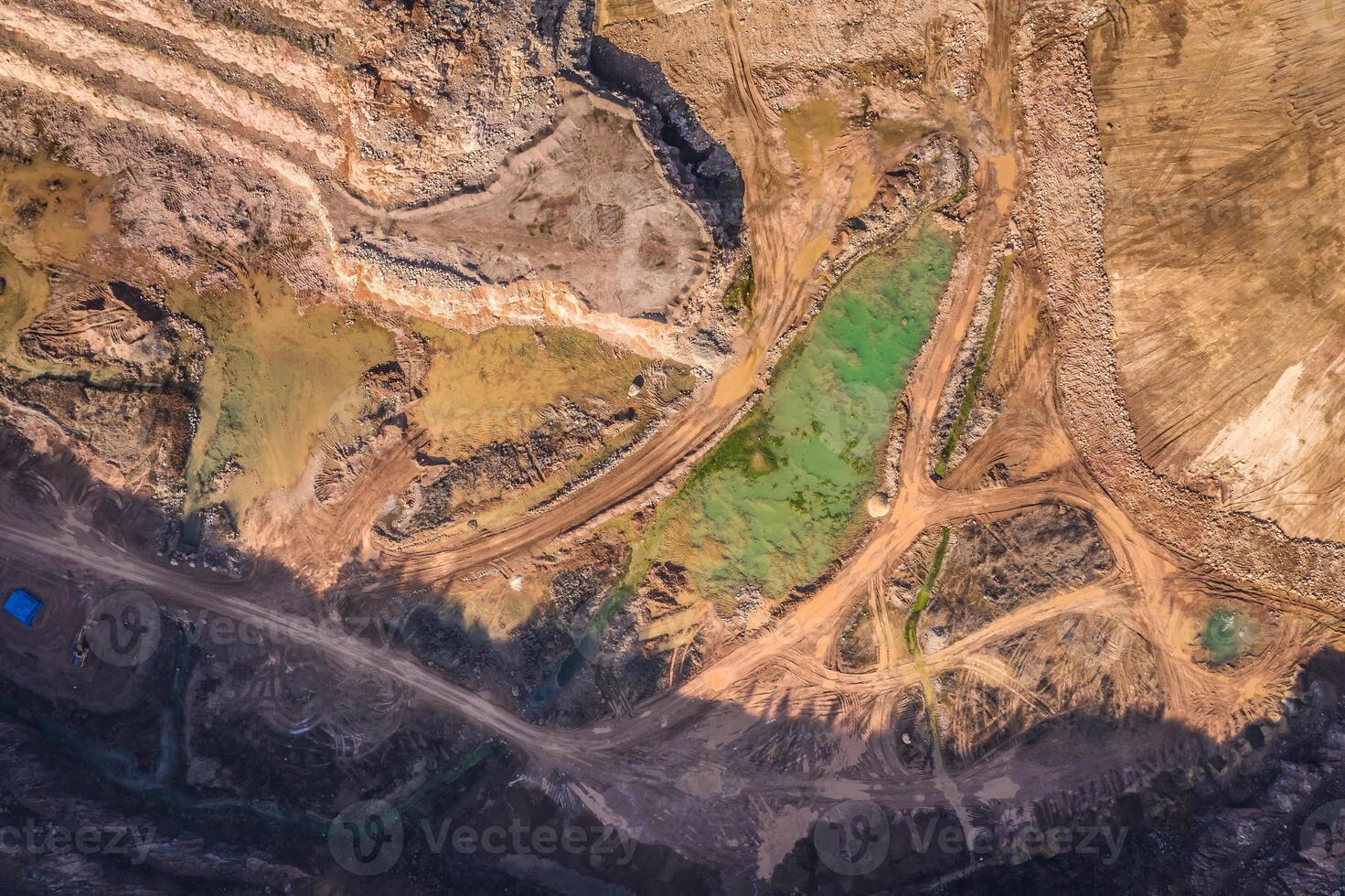 Open pit mine - aerial view photo