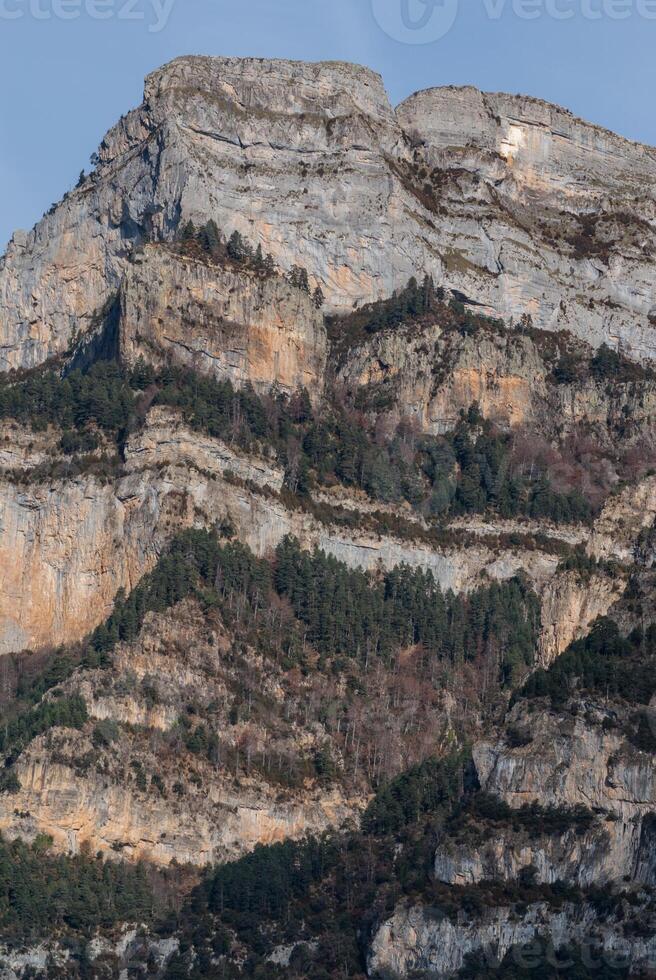 pinnacles in Anisclo Valley, Ordesa National Park, Pyrenees, Huesca, Aragon, Spain photo