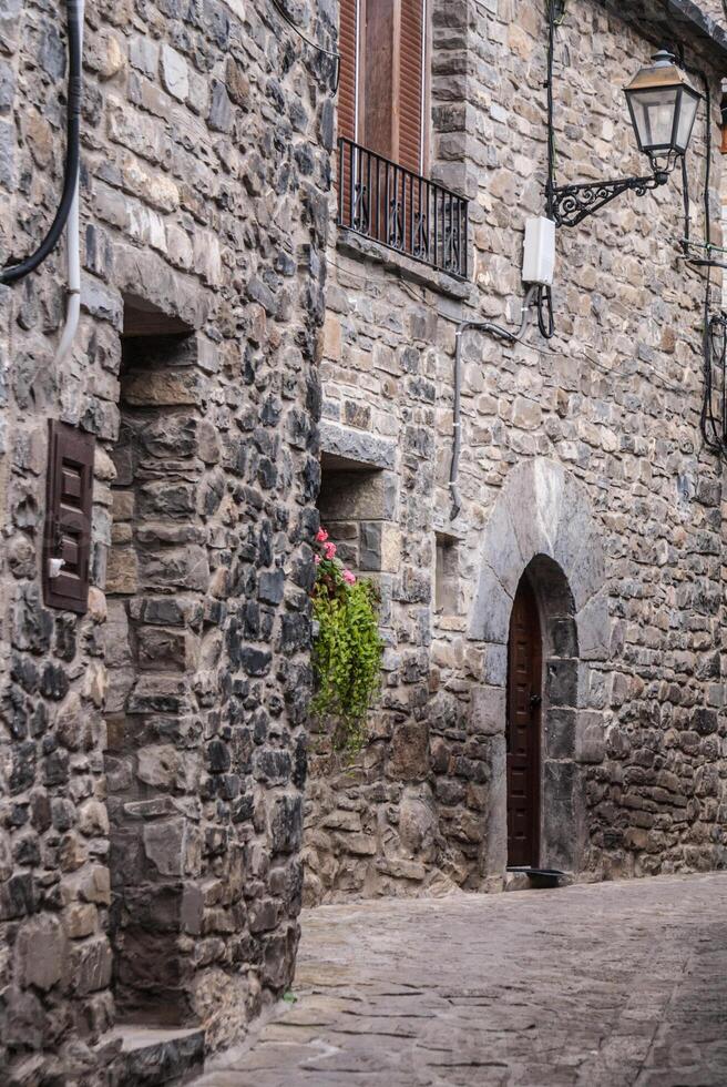 The medieval village of Torla in Spain pyrinees of Aragon photo