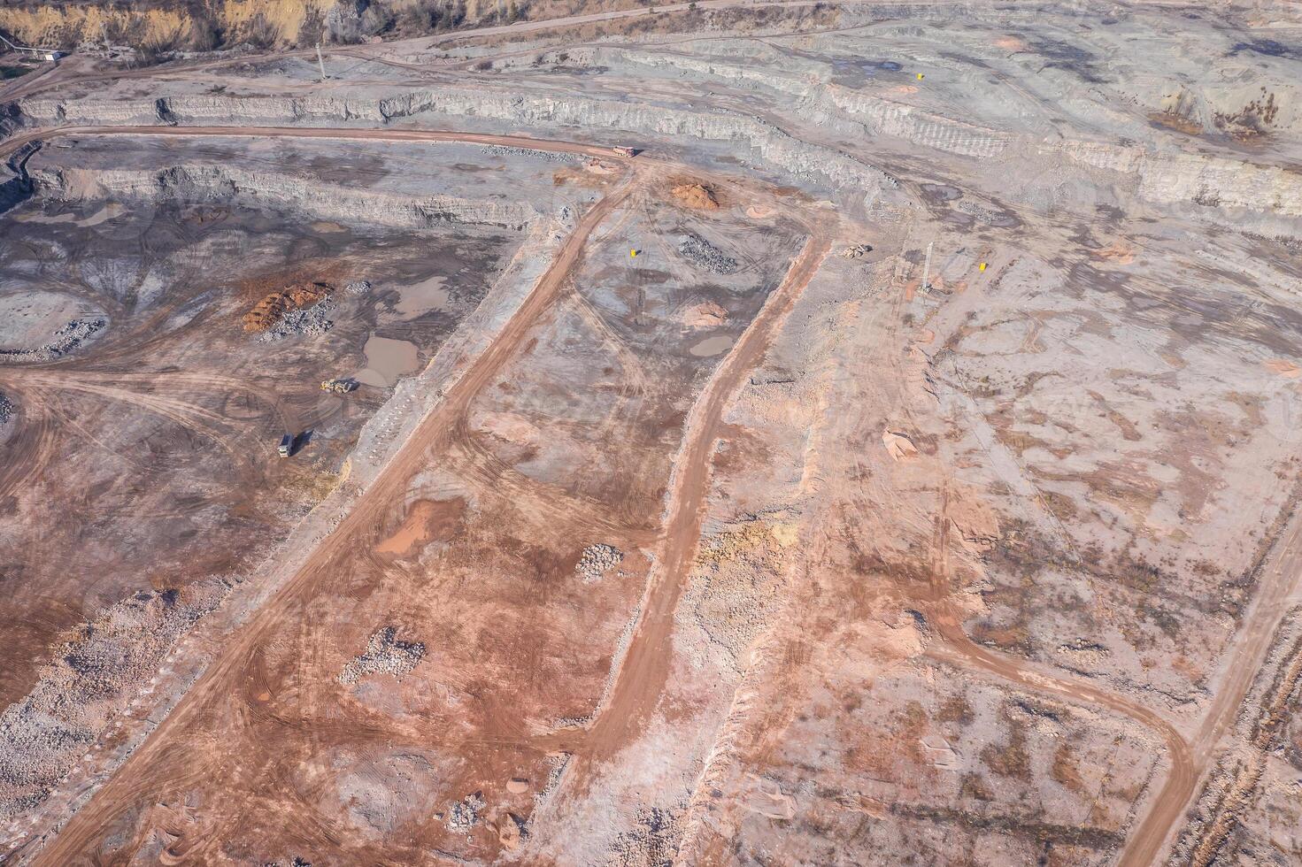 Open pit mine - aerial view photo