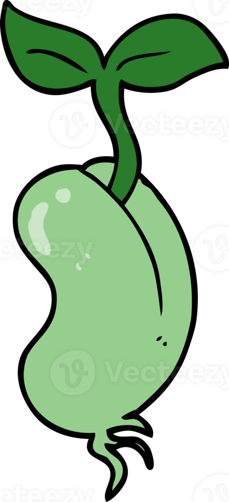cartoon sprouting seed png