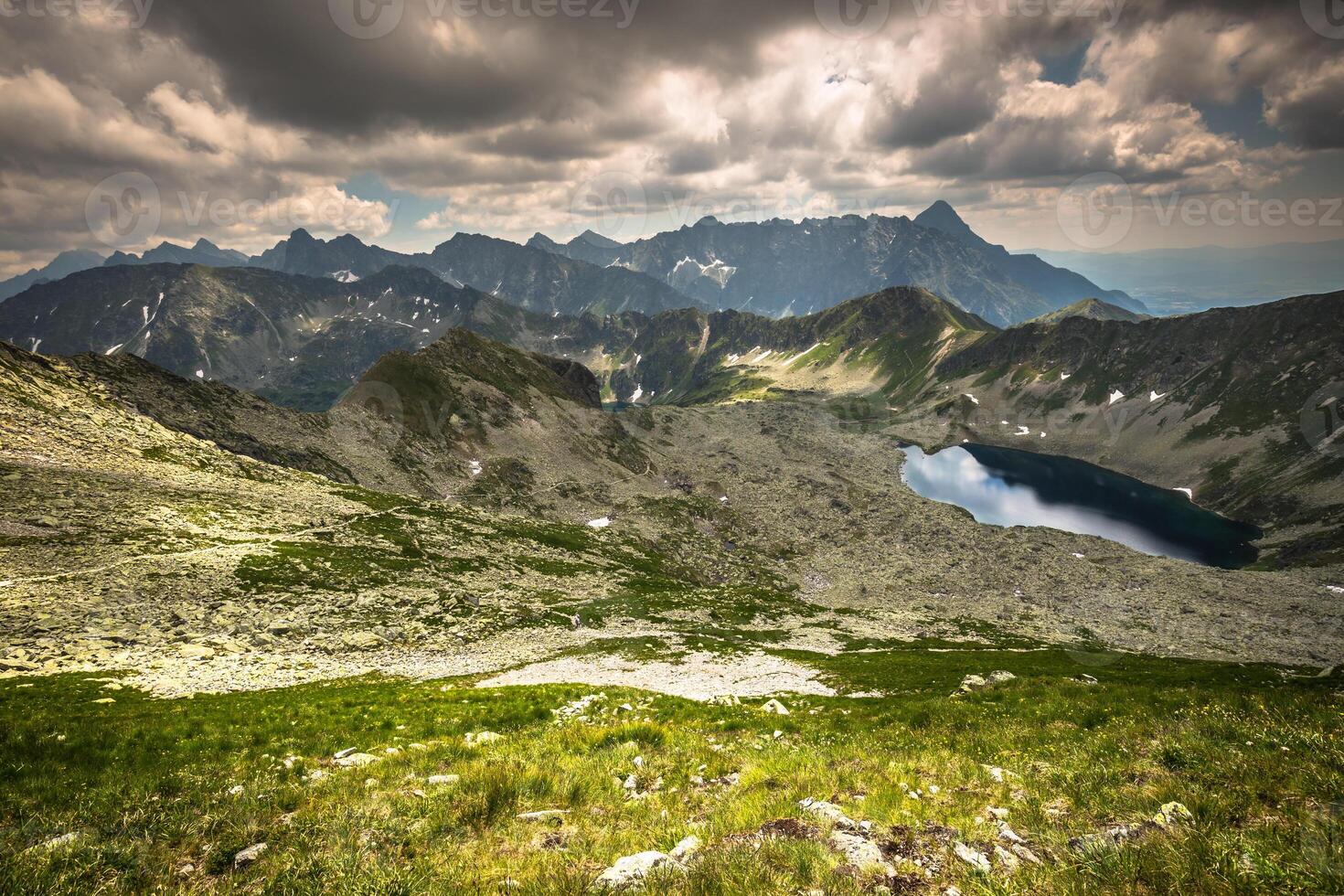 View of Tatra Mountains from hiking trail. Poland. Europe. photo