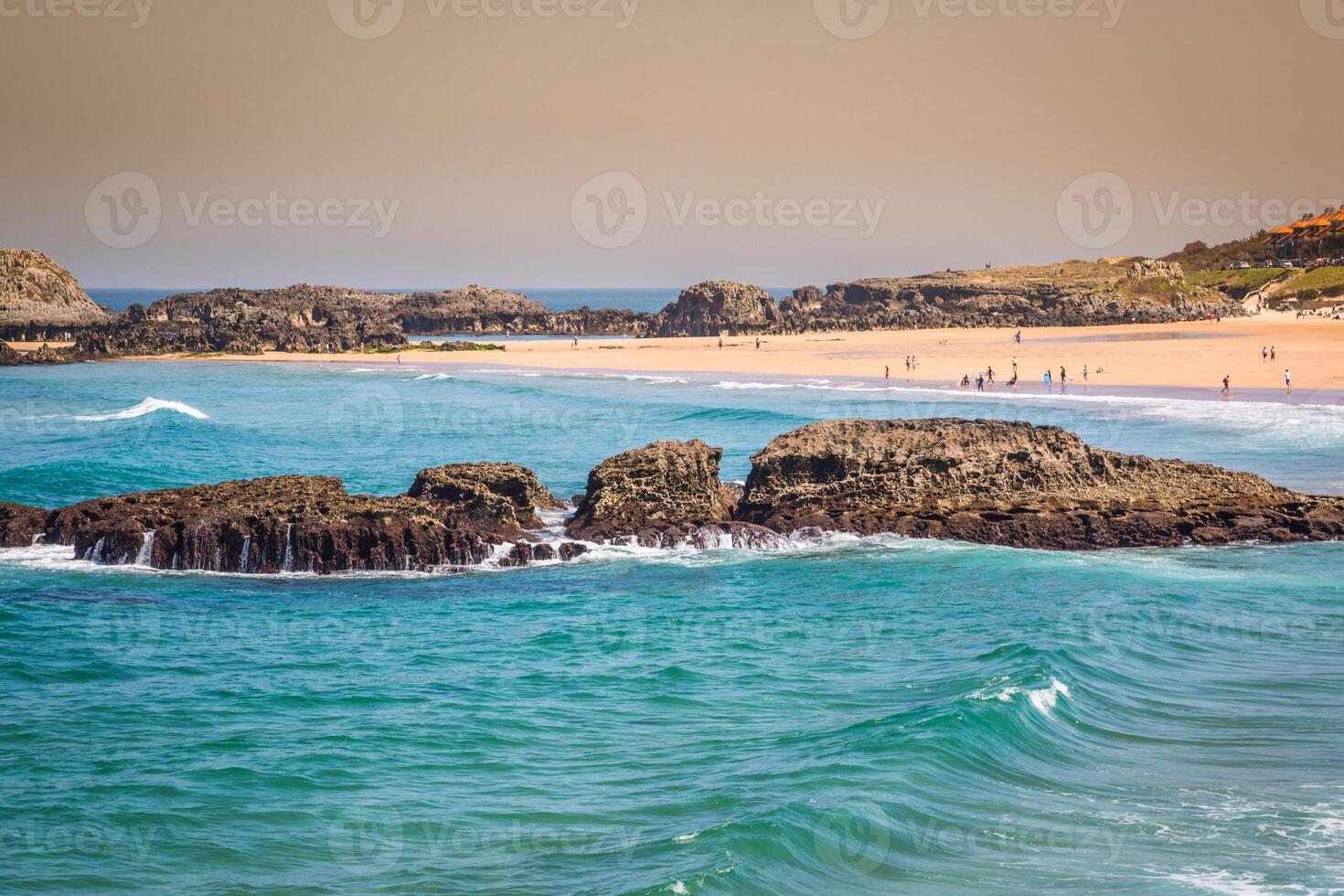 Beach of Helgueras, Noja, Cantabria, Spain photo