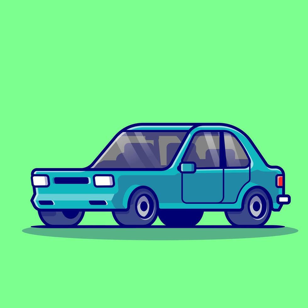 coche vehículo dibujos animados vector icono ilustración. transporte objeto icono concepto aislado prima vector. plano dibujos animados estilo