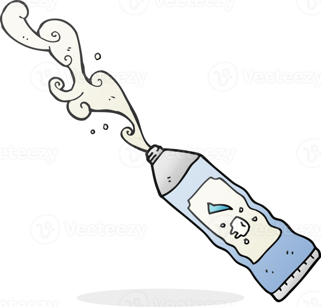 cartoon toothpaste squirting png