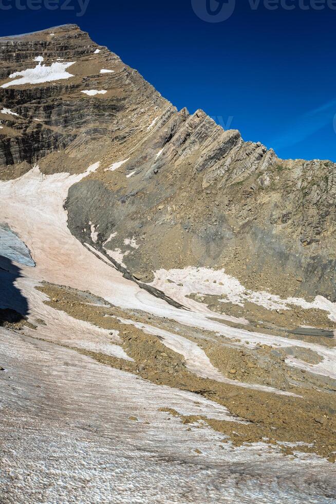 Glacier in the Cirque de Gavarnie in the central Pyrenees - France photo