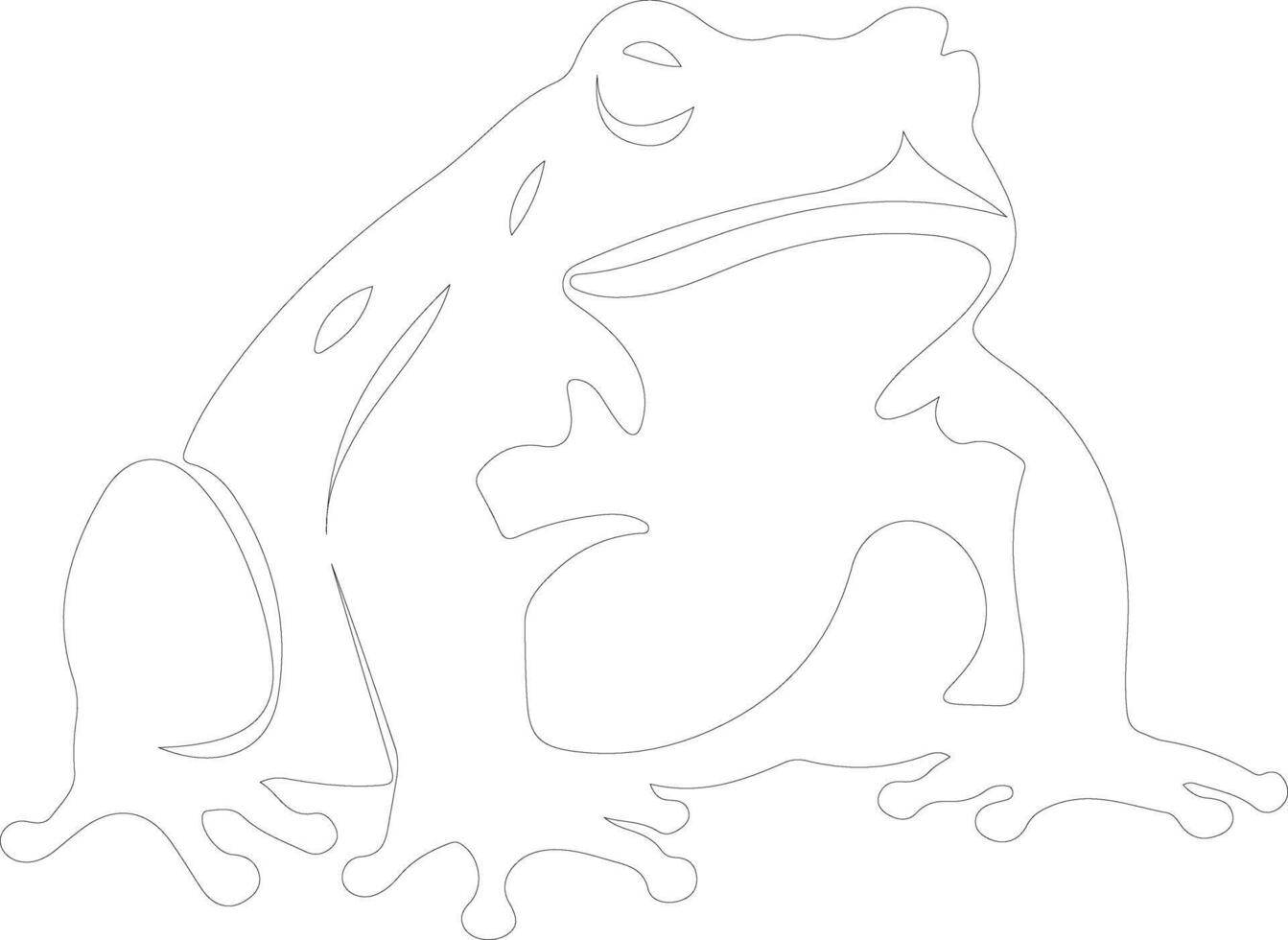 toad   outline silhouette vector