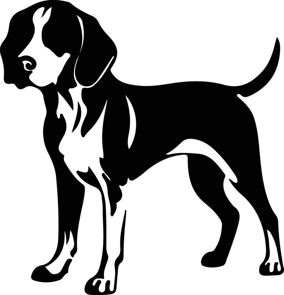 American Foxhound   black silhouette vector