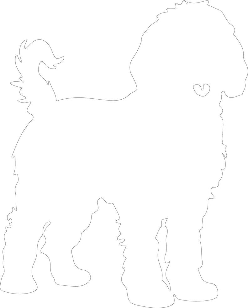 Goldendoodle  outline silhouette vector