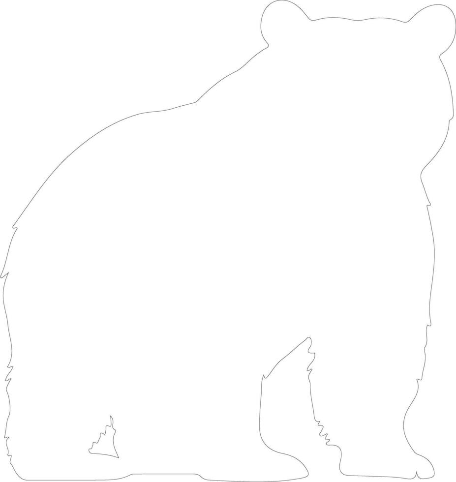 bear outline silhouette vector