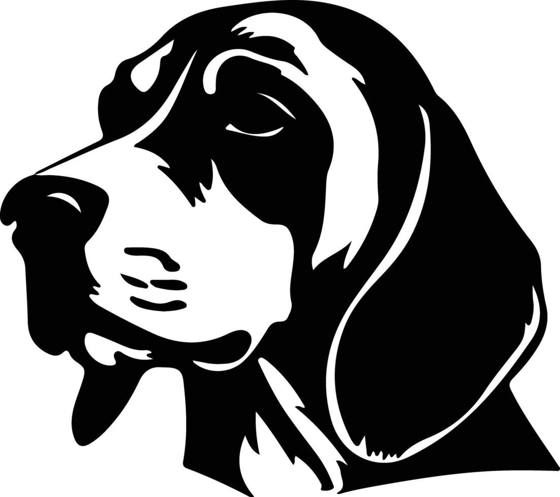 beagle  silhouette portrait vector