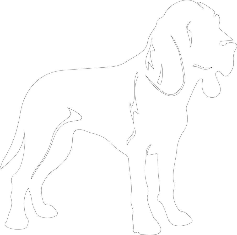 bloodhound  outline silhouette vector