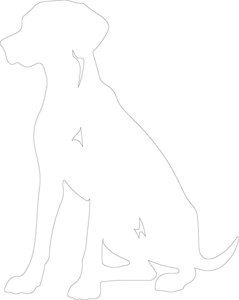hound  outline silhouette vector