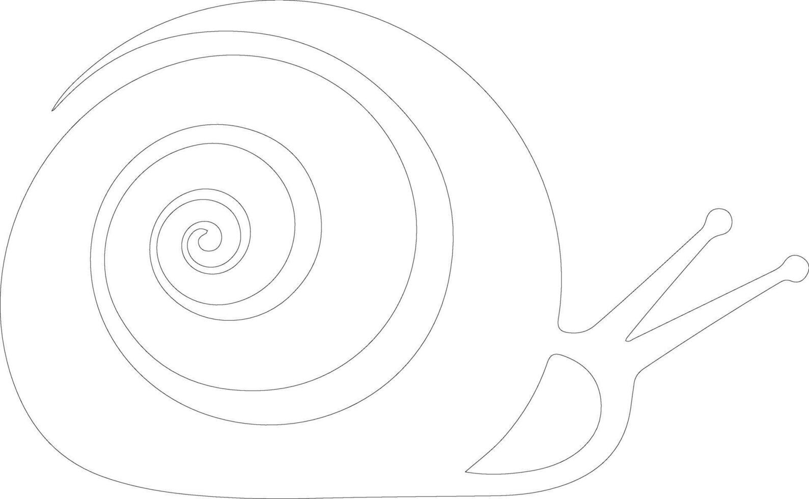 gastropod    outline silhouette vector