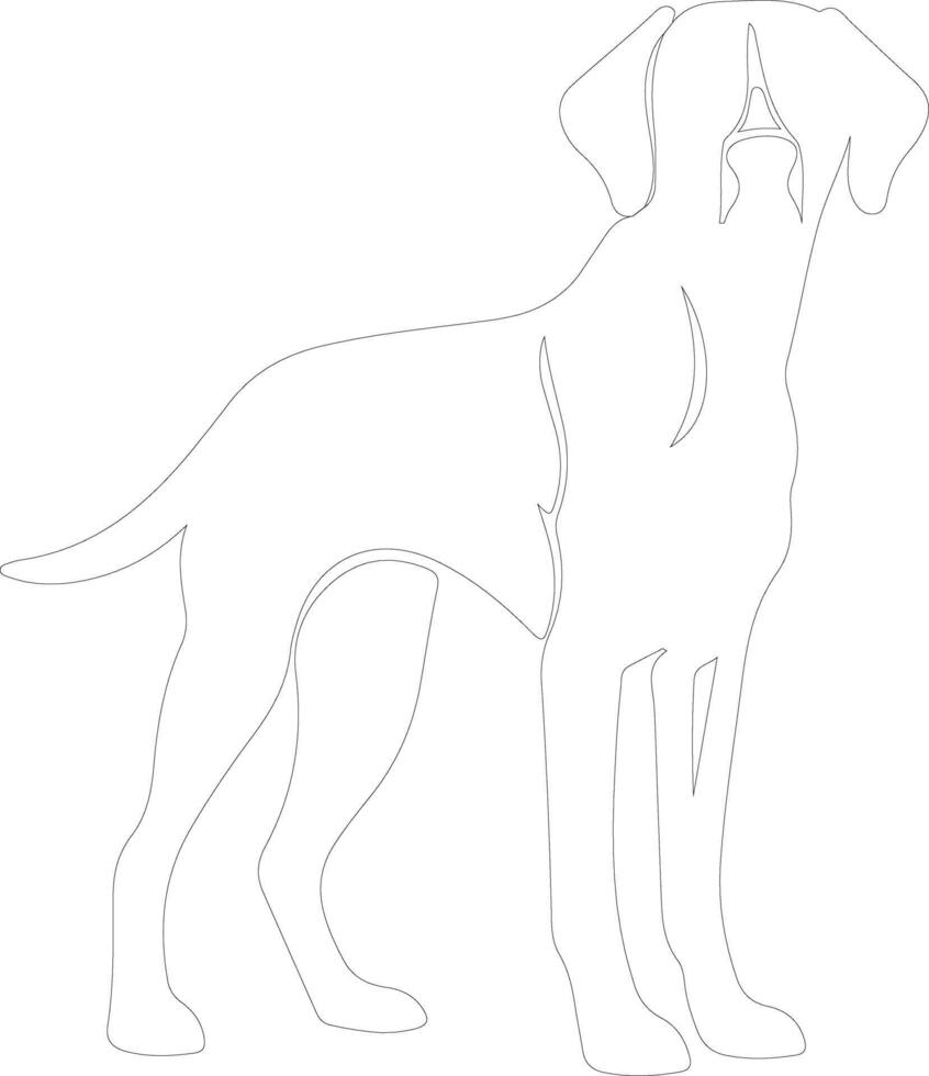 Weimaraner outline silhouette vector