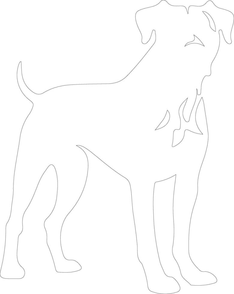 Dogo Argentino  outline silhouette vector