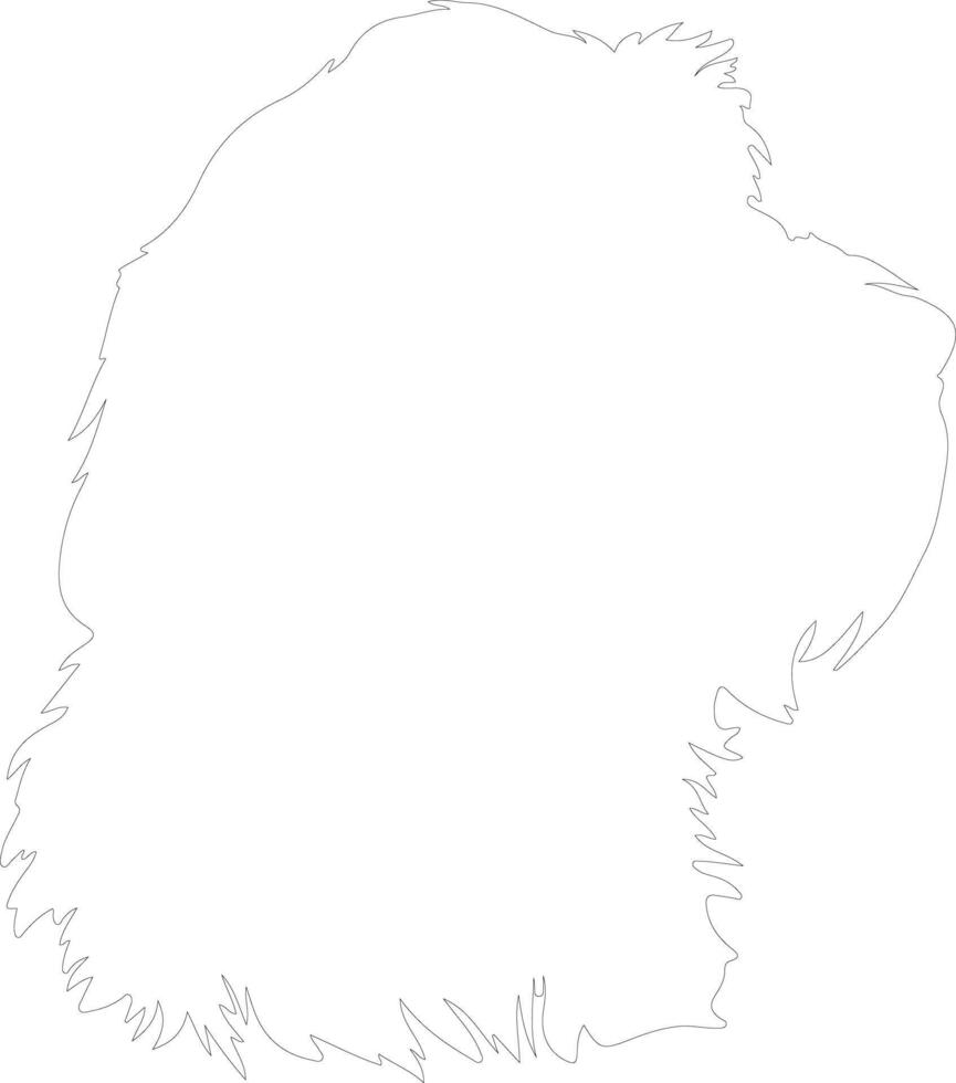 Otterhound  outline silhouette vector
