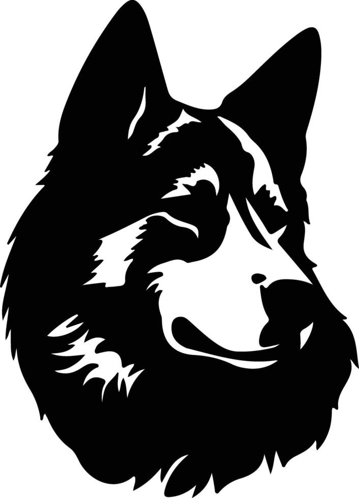 Akita  black silhouette vector