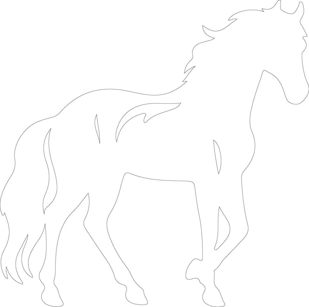 horse  outline silhouette vector