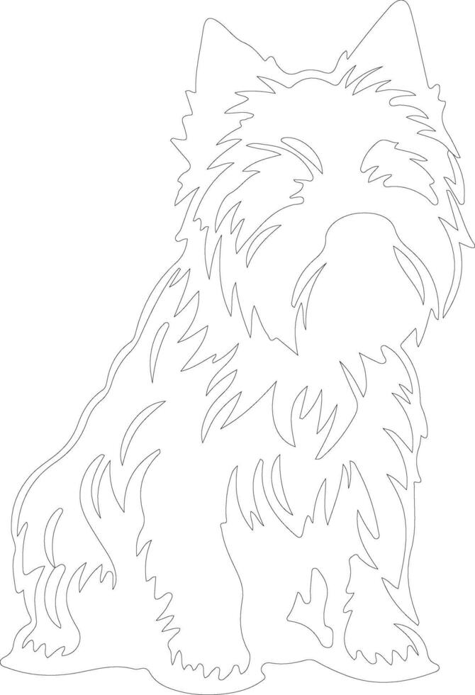 West Highland White Terrier outline silhouette vector