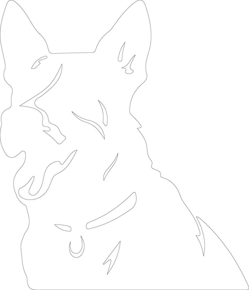 Beauceron  outline silhouette vector