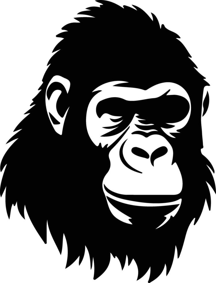 ape  silhouette portrait vector