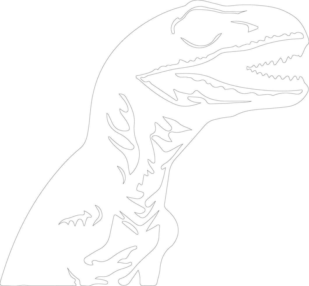 Velociraptor  outline silhouette vector