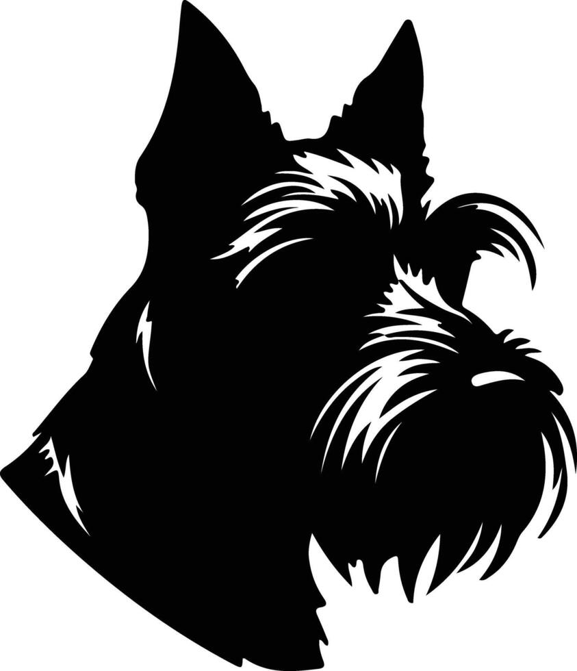 Scottish Terrier  silhouette portrait vector