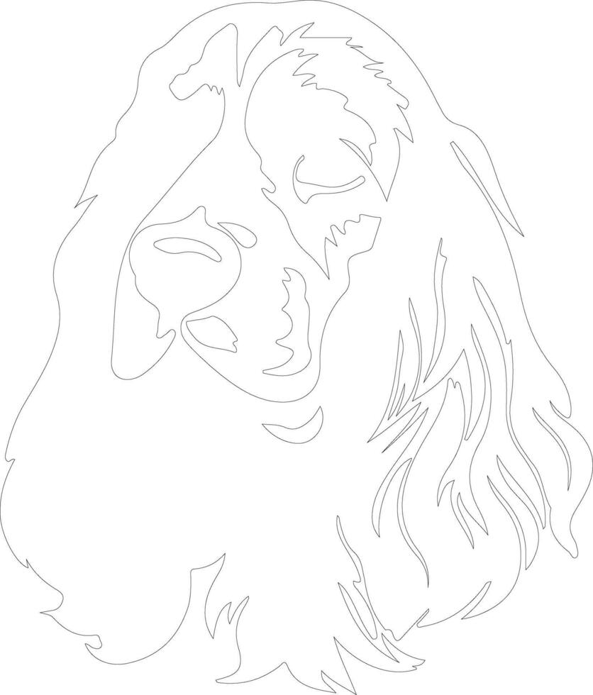 Cocker Spaniel  outline silhouette vector