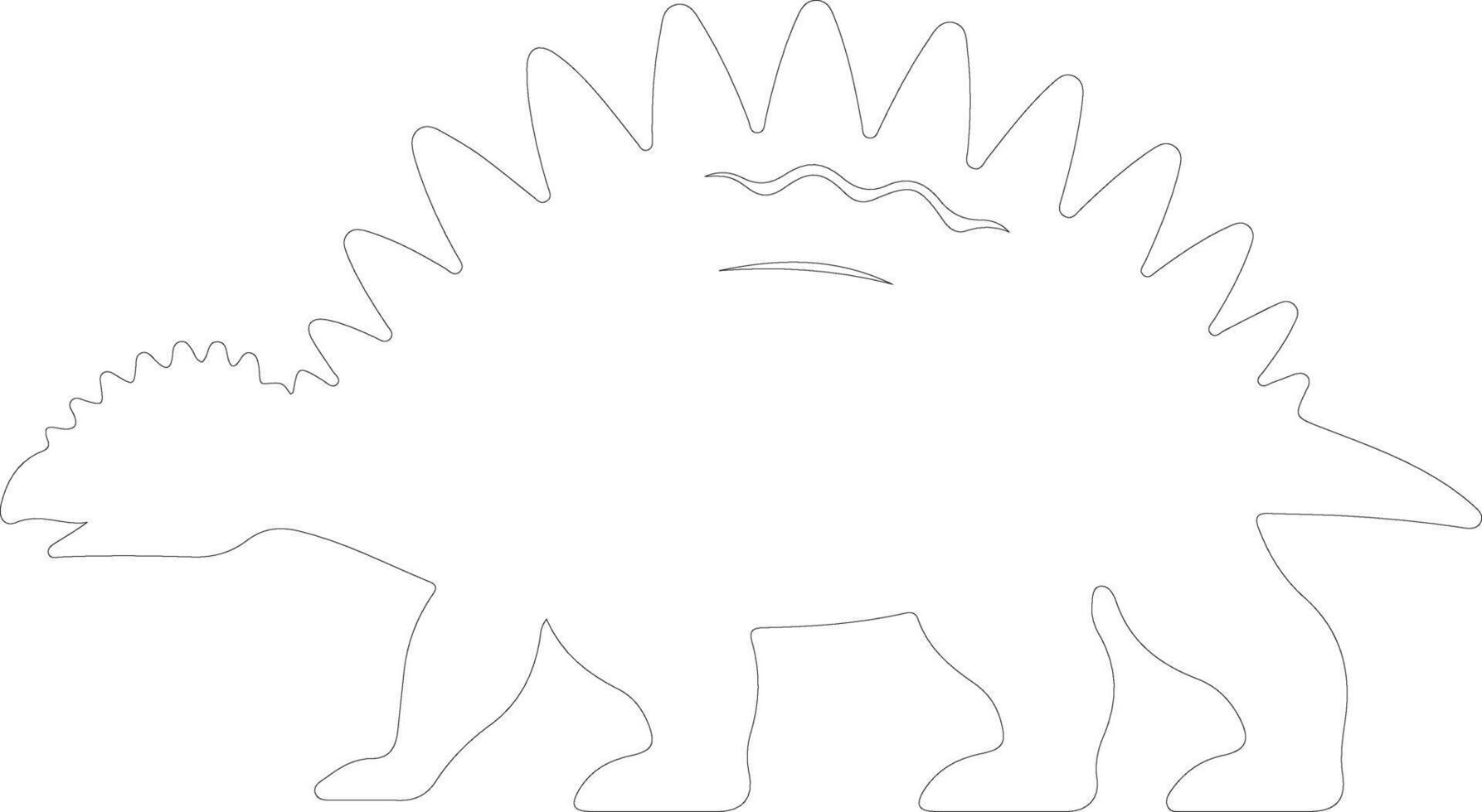 Stegosaurus   outline silhouette vector
