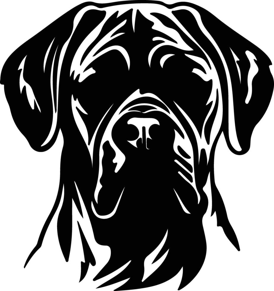 Mastiff  silhouette portrait vector