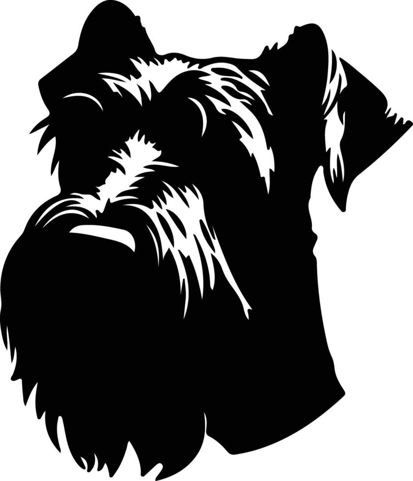 Giant Schnauzer  silhouette portrait vector