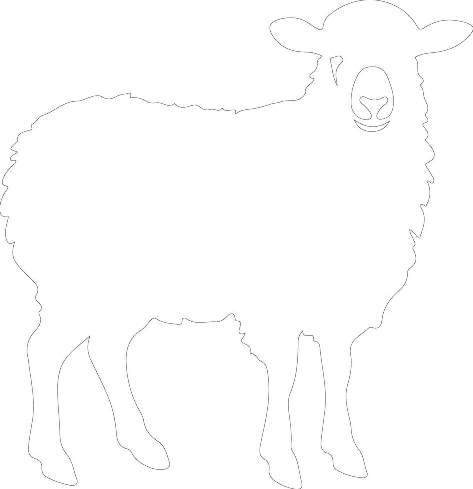 sheep    outline silhouette vector