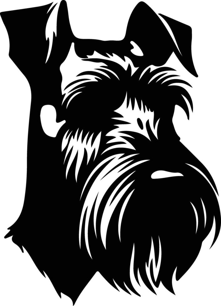 Standard Schnauzer  silhouette portrait vector