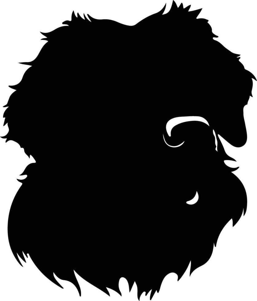 Leonberger  silhouette portrait vector