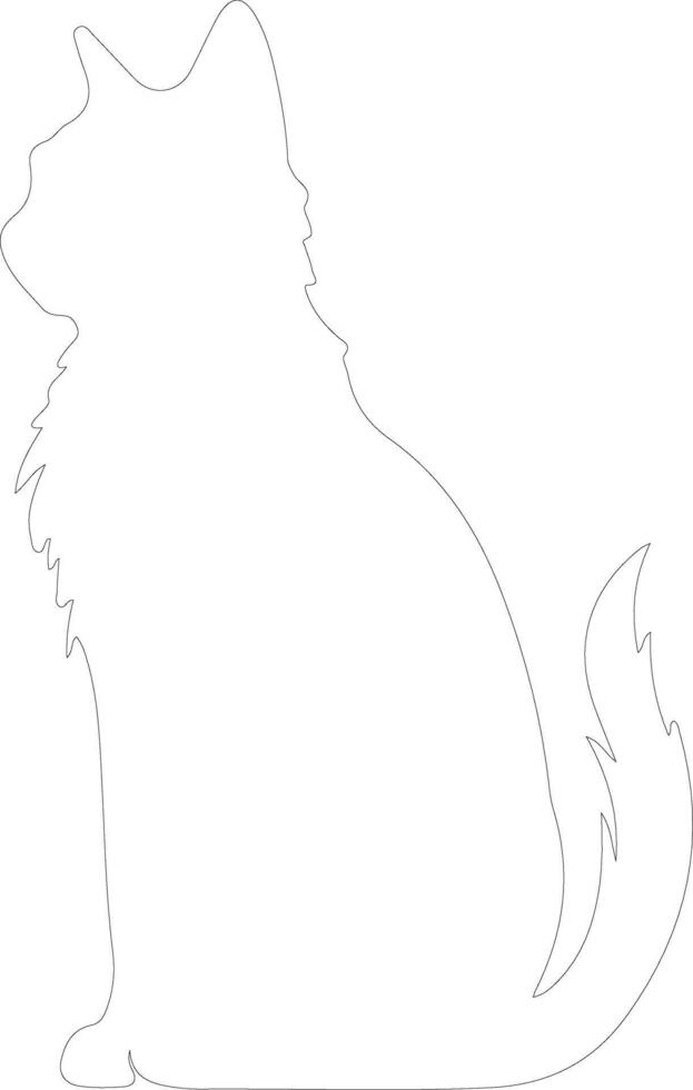 Suphalak Cat outline silhouette vector