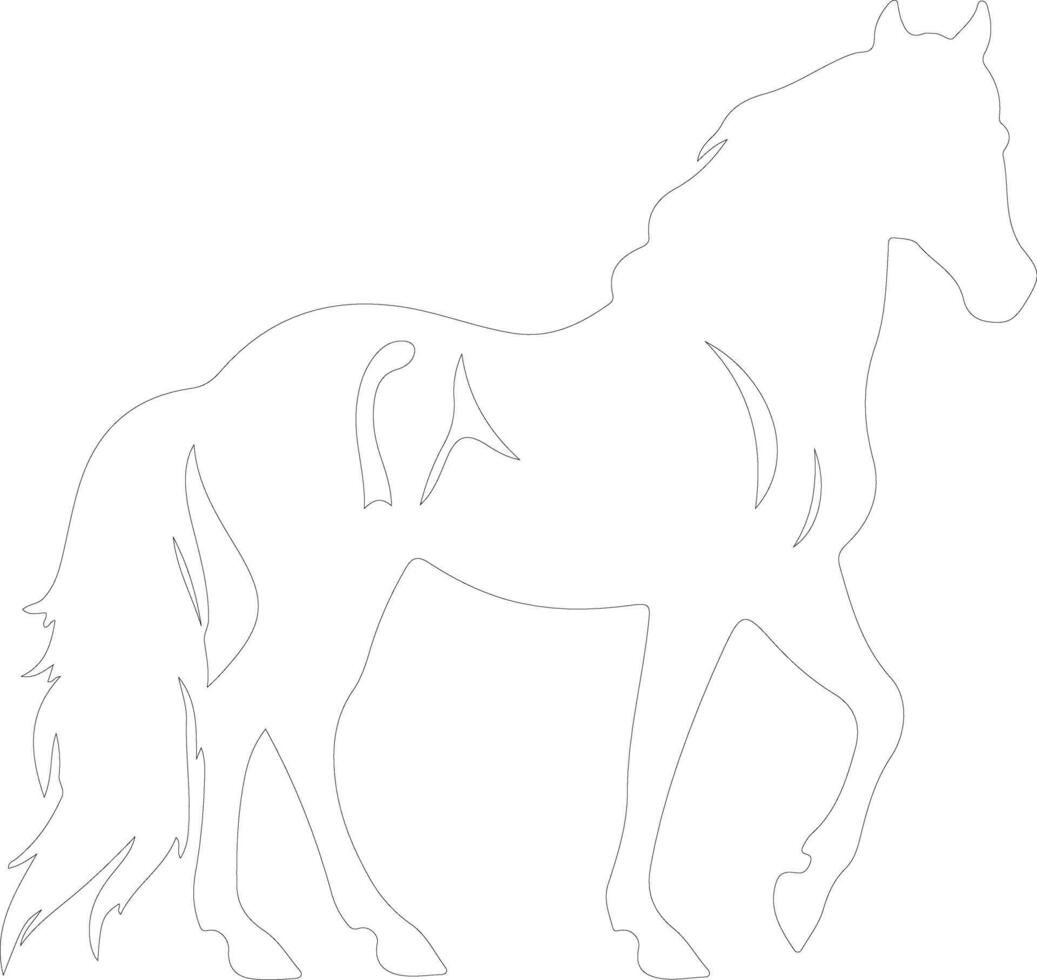 horse  outline silhouette vector